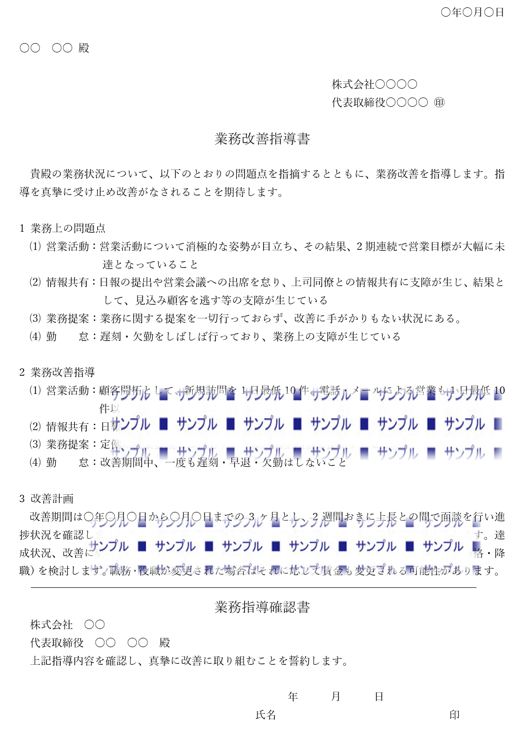 業務改善指導書