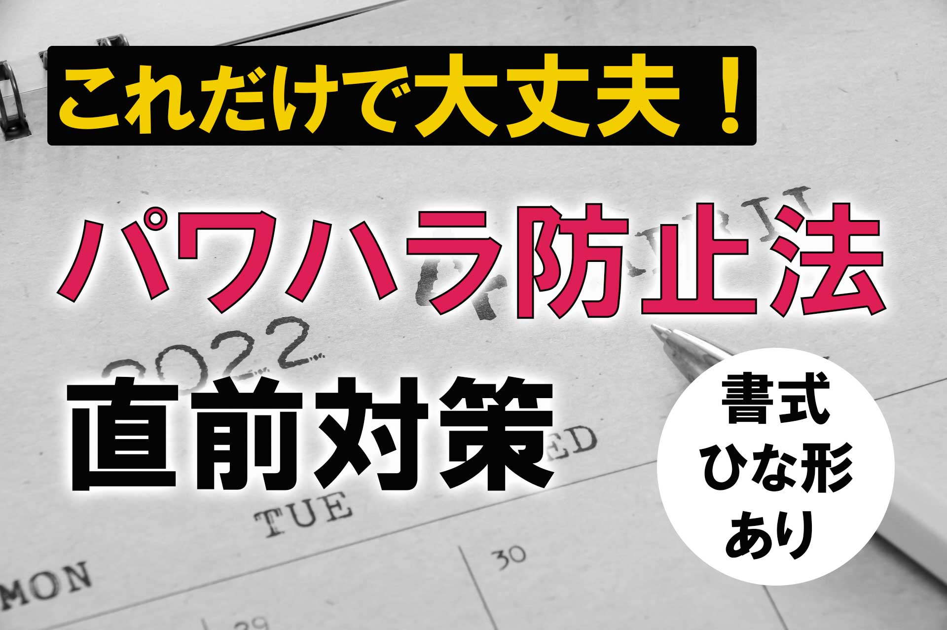 これだけで大丈夫 パワハラ防止法直前対策 書式 ひな形あり 労働問題 Com